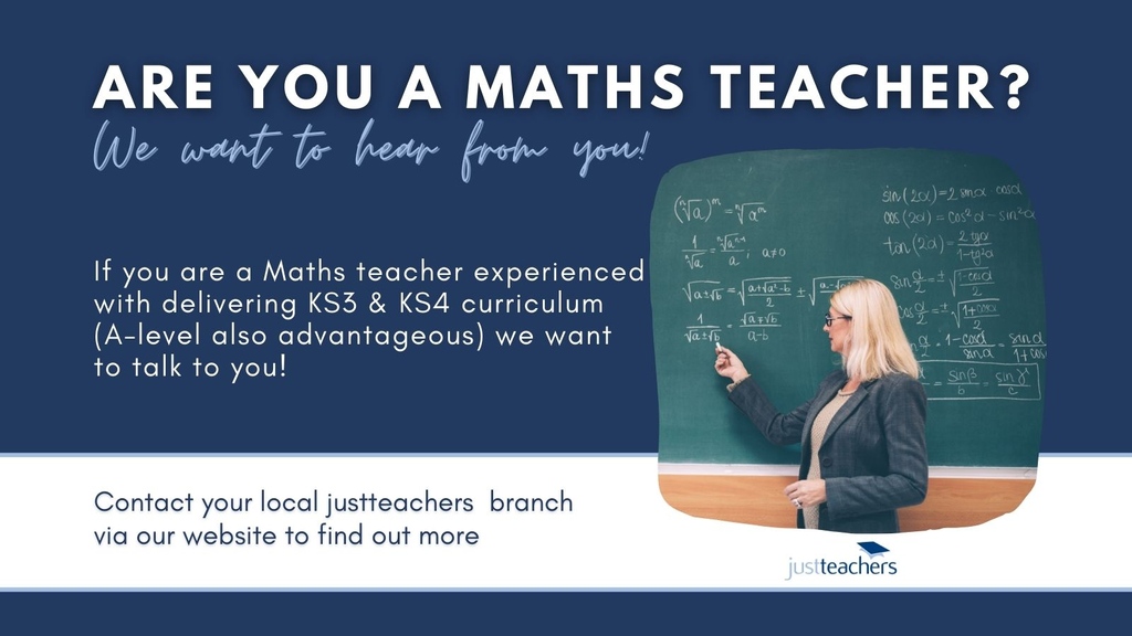 test Twitter Media - We are looking for Maths Teachers across Yorkshire, Lancashire, the North West, Lincolnshire, Norfolk and the Midlands.

Take a look at our current vacancies https://t.co/c5z2nc8DmH or contact your local branch now https://t.co/7Ajcs2RR6X 

#Maths #Mathematics #Teacher #School https://t.co/u8OesuvfVc