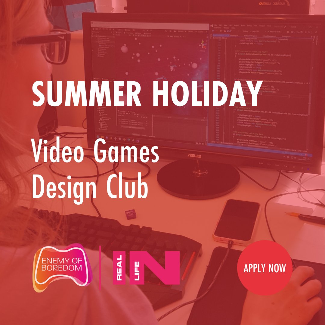 EOBAcademy's tweet photo. Spaces still open for our Summer Holiday Video Game Design Club!

Design your own game, learn from industry experts, 

Next sessions run next week! Sign up now!

📆 15 Aug - 16 Aug
📆 17 Aug - 18 Aug
🕙️ 10:00 - 15:30
📍  https://t.co/U3HoOZGwUY https://t.co/bV7HqgUYPV