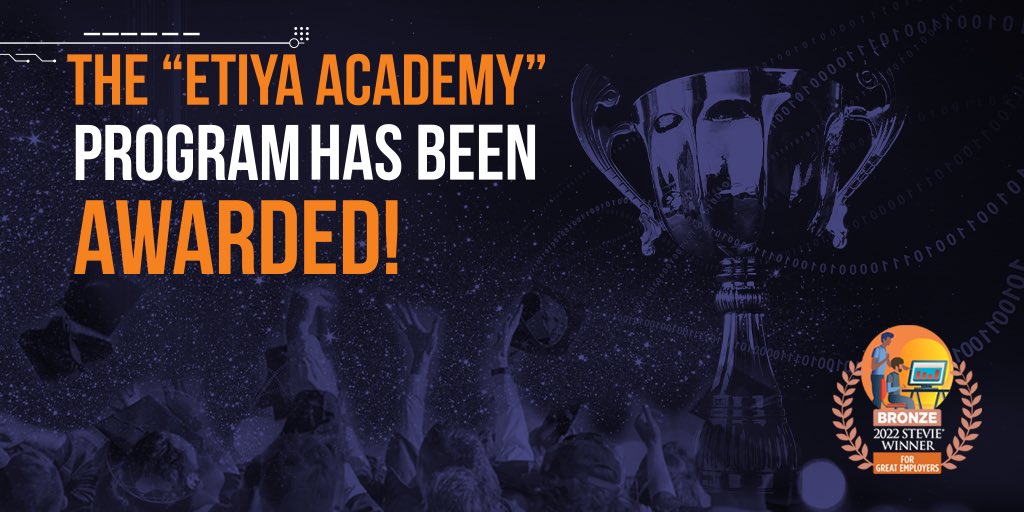 The “Etiya Academy” program has been recognized as a Bronze winner in the category of 'Best Youth Employment Strategy' in the 7th annual 'Stevie Awards' for Great Employers! We are grateful for all Etiya Academy participants and everyone, who contributed to this success!