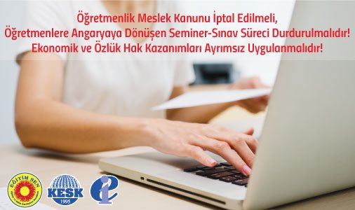 Öğretmenler ayakta, Eğitim Sen alanlarda! 
ÖMK'ye, eşitsizliğe, hukuksuzluğa, yok sayılmaya karşı Eğitim Sen Şubeleri 18 Ağustos'ta alanlarda olacak. Tüm eğitim ve bilim emekçilerini, sesimizi birlikte çoğaltmak için bir olmaya, bir arada olmaya çağırıyoruz!
#ogretmenlertekses