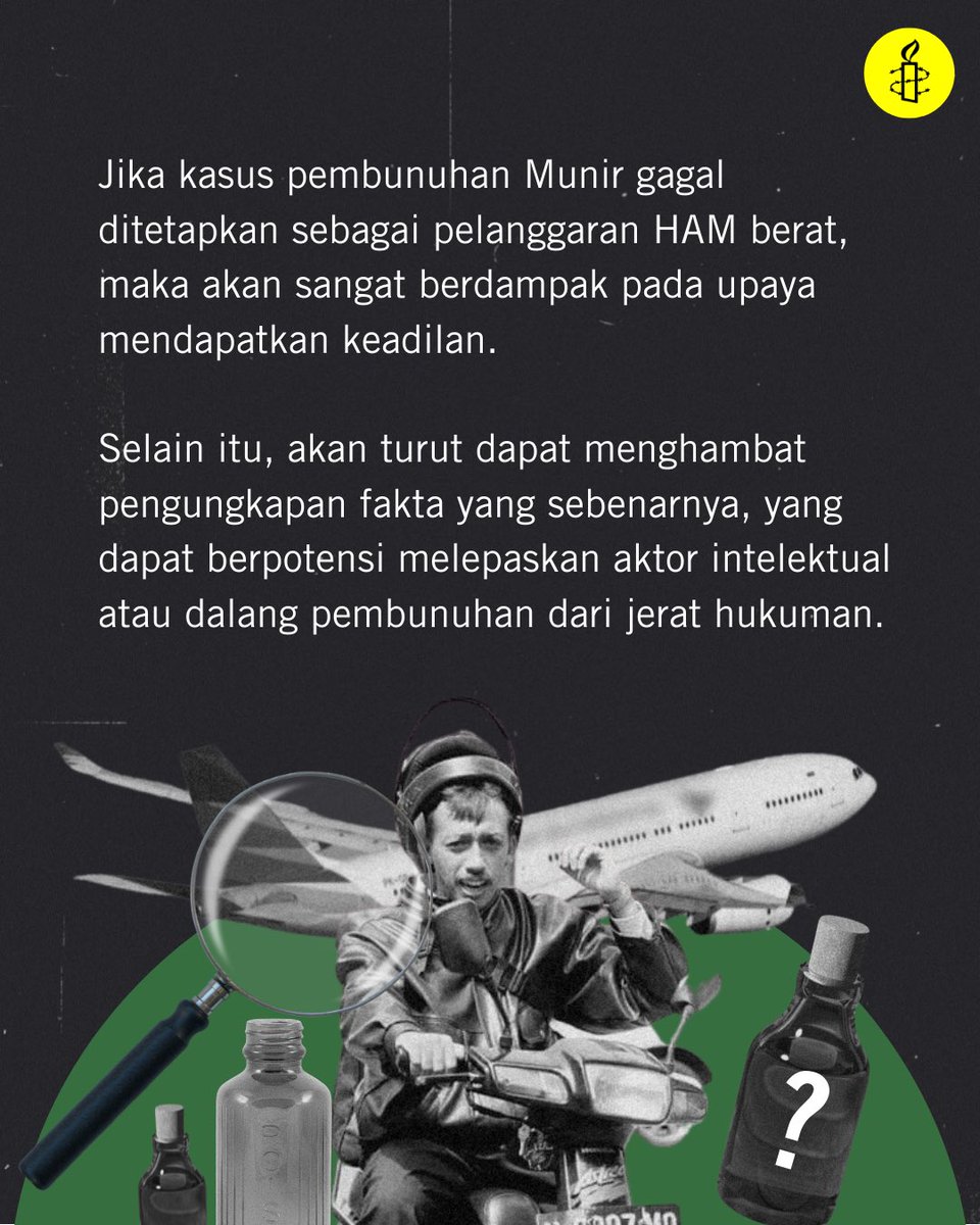 amnestyindo's tweet photo. [BREAKING] Melalui surat ini, Komite Aksi Solidaritas untuk Munir (KASUM) mendesak Komnas HAM untuk menetapkan kasus kematian Munir Said Thalib sebagai pelanggaran hak asasi manusia berat sebagaimana diatur dalam Undang-Undang Nomor 26 Tahun 2000 tentang Pengadilan HAM. https://t.co/M7QMaKOpj2