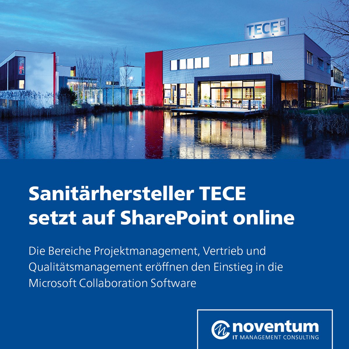 Für die Organisation von Projektmanagement, Vertrieb und #Qualitätsmanagement setzt TECE auf die Kommunikationsplattform #SharePoint online und führt mit diesen Komponenten die #Microsoft Technologie schrittweise ein. ow.ly/Sirm50KgHlm