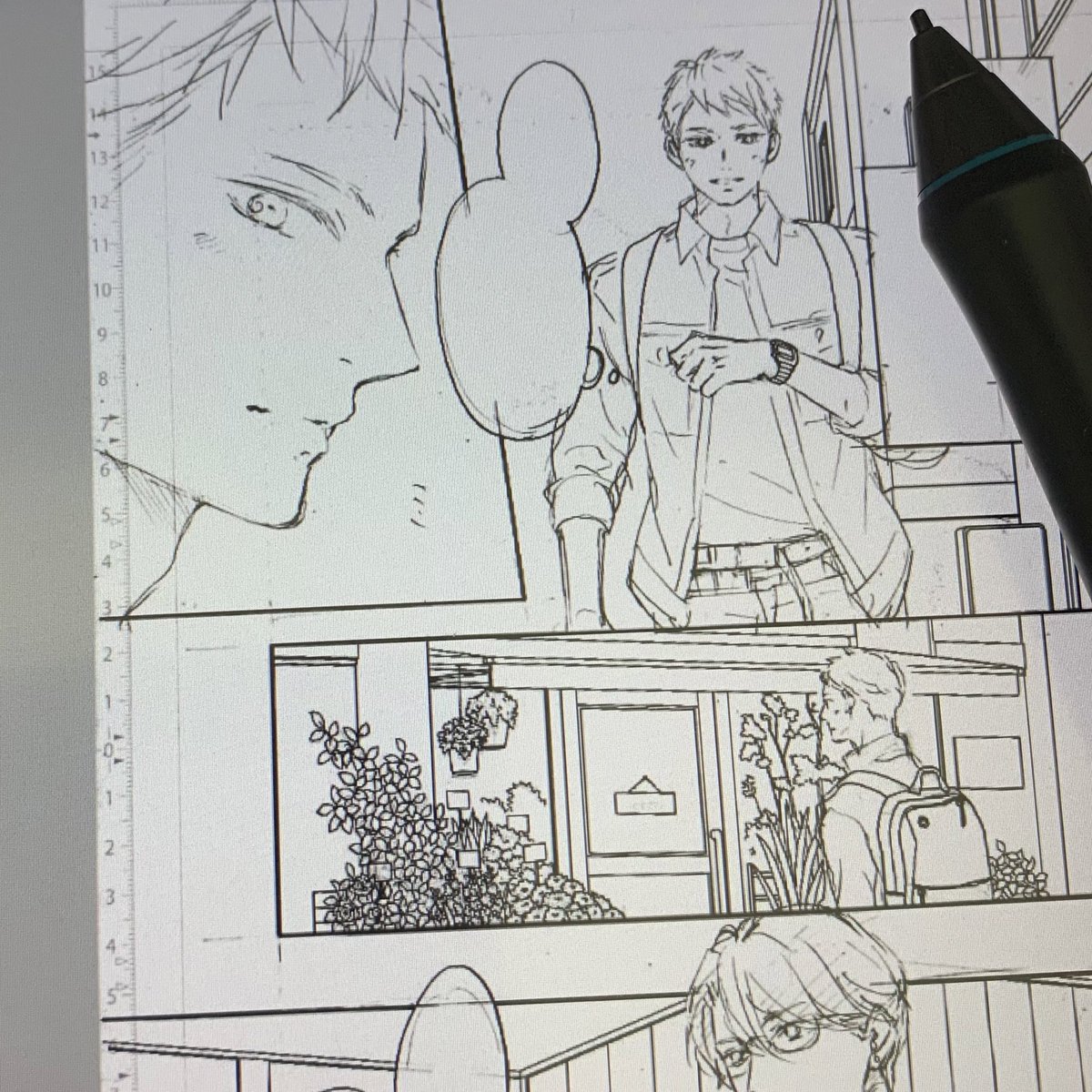 今日はネコ×ネコ12P小冊子の作業をしてました^ ^式から更に数年後、お互い30代になった2人の生活…髪短くしちゃった〜描くの楽しい✨ 
