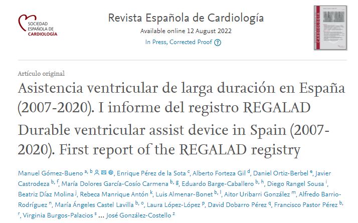 Carles Díez (@diez_carles) on Twitter photo Take a look to the latest report from the Spanish Registry of Mechanical Circulatory Support #HF #LVAD <a href="/secardiologia/">Soc Esp Cardiología</a> <a href="/RevEspCardiol/">REC Publications</a>
- ⬆️MCS activity (cf)
- ✅Results 🟰 International registries
- ⬆️LVAD device hemocompatibility✅
Unmet need:
- Patient early refereal🆘 Take a look to the latest report from the Spanish Registry of Mechanical Circulatory Support #HF #LVAD <a href="/secardiologia/">Soc Esp Cardiología</a> <a href="/RevEspCardiol/">REC Publications</a>
- ⬆️MCS activity (cf)
- ✅Results 🟰 International registries
- ⬆️LVAD device hemocompatibility✅
Unmet need:
- Patient early refereal🆘