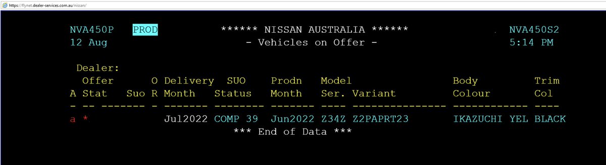 StopLTakeProfit's tweet photo. #Nissan
#ProtoZ
#LimitedEdition

Feeling incredibly lucky to be allocated a limited run ProtoZ. Such an icon of a car, limited to 120 units to oz (that’s what dealer told me) &amp; today I was allocated one. Thank u my lucky stars ✨ 

It’s more rare than my Mach 1

@ilzenberg 

🤞🍀 https://t.co/5Rv1Z6OTR2