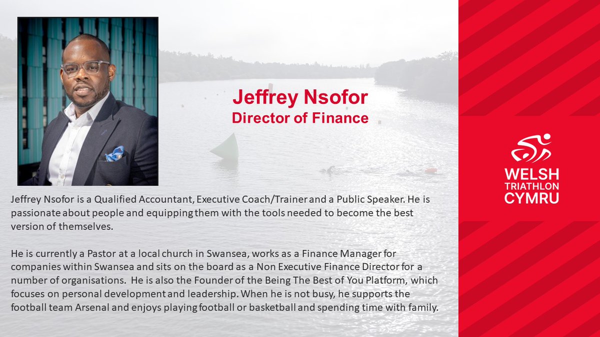 Triathlon Cymru (@triathloncymru) on Twitter photo Welsh Triathlon are pleased to welcome Jeffrey Nsofor to the board as Director of Finance. Welsh Triathlon are pleased to welcome Jeffrey Nsofor to the board as Director of Finance.