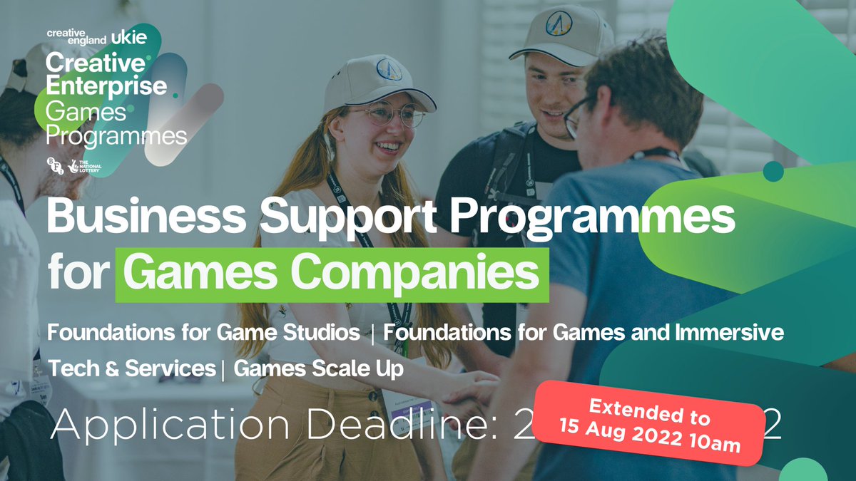 InGAME_Dundee's tweet image. Extended deadline for @WeAreCreativeUK &amp;amp; @uk_ie&apos;s Foundations and Games Scale Up programmes. You now have until 10am 15th Aug to apply.

We&apos;re fully funding 5#Scottish #videogame companies who successfully apply. Don&apos;t miss out!

ow.ly/sAOu50KfMbb