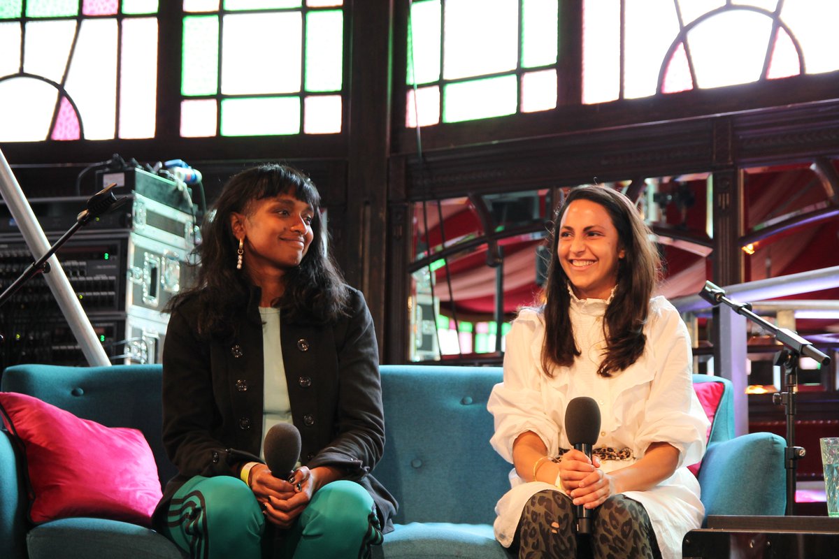 Some more pics from Monday's #BBCEdFest Afternoon Show: satirical sketch artist @RosieisaHolt, writer @UmaNadaRajah3 & actress Aryana Ramkhalawon from @NTSonline play Exodus & singer-songwriter @yumhoneyblood On @BBCSounds > bbc.co.uk/sounds/play/m0…