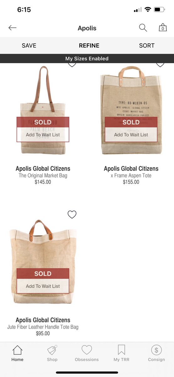 ❤️Love seeing @apolis circular economy 🌎 <a href="/therealreal/">The RealReal</a> — especially with limited bags re-selling way more than the original price 🤙😜 (ie: Breakers Hotel, Frame Denim Aspen)