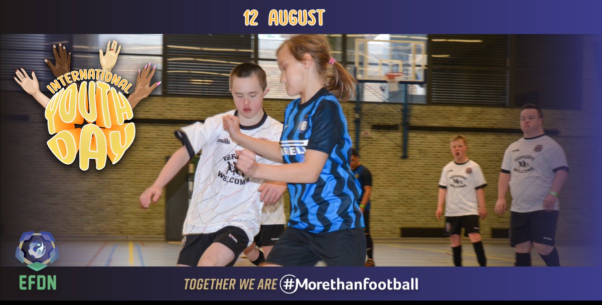 We celebrate #InternationalYouthDay .🎊 

We should draw attention to a given set of legal, political and cultural issues surrounding youth and focus on ageism that affects both young and old people.
📰bit.ly/3zOvOPr

<a href="/EUErasmusPlus/">Erasmus+</a> 
#Morethanfootball 
#EFDN