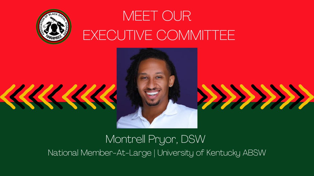 NABSWofficial's tweet photo. Last, but certainly not least, we’re excited to welcome @IamDrPryor to the EC as a National Member-At-Large. As a member of @ABSW_UK and previous chair of the Communications and Information Committee, we look forward to all he will bring to the EC.
#MeetTheEC #WellnessWarriors https://t.co/O1S8GMPvDG