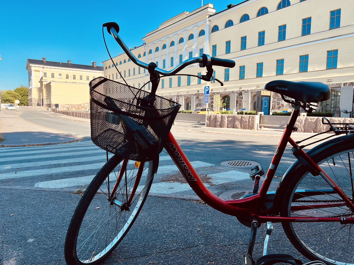 I sadly missed the NATO ratification in DC, but luckily colleagues at <a href="/FinlandinUSA/">Embassy of Finland in the US 🇫🇮</a> know how to comfort. Thank you <a href="/PasiRayala/">Pasi Rajala</a> for the gift in the basket. Now I’m biking in Helsinki, soon as the Adviser to Under Secretary of State for Foreign and Security Policy. Looking forward!