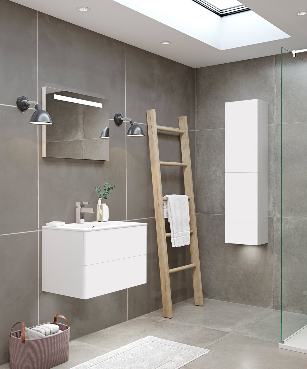 Create a clean crisp feel by using a finish from our Adriatic, Soft Matt range. This Soft Matt finish in White creates a perfect, spa like feel at home.