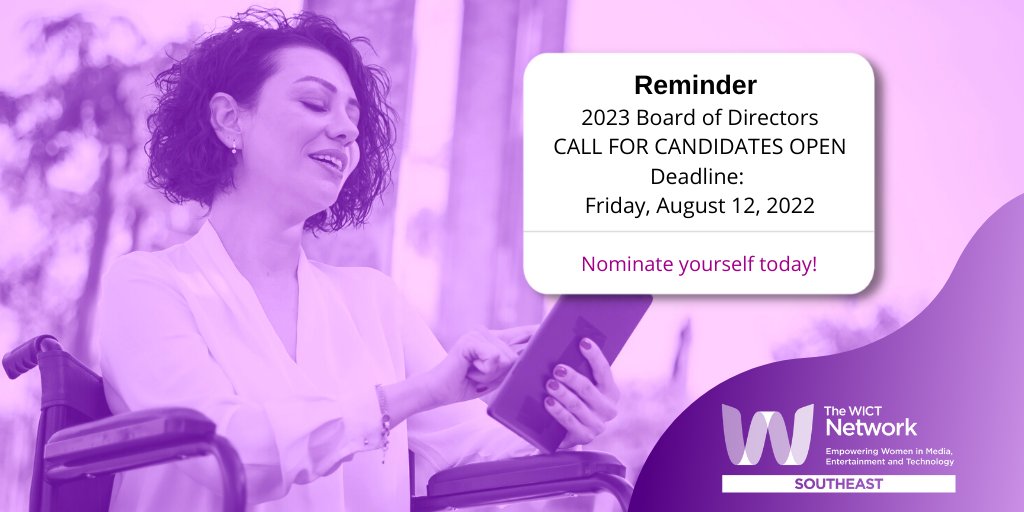 WICT Network: Southeast has 18 openings for the '23 Board of Directors. Help us offer our members free, career-enhancing leadership dev events, distance learning, and mentoring programs, while connecting with leaders and peers throughout the region: ow.ly/VTFR50K6smW