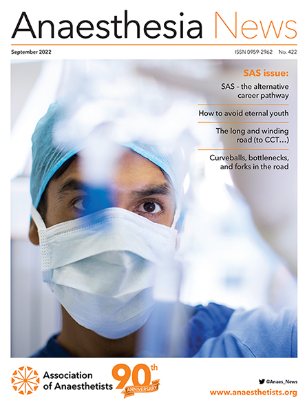 The September issue of Anaesthesia News is live on the website now! 

Log in to read the SAS issue. Articles include: The long and winding road (to CCT…); Curveballs, bottlenecks, and forks in the road; and much more! ow.ly/e9Bt50KePln