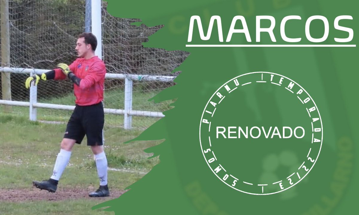 Renovación 💚✍️  Marcos

La portería de Pillarno mantiene a su guardián. Después de superar con un gran papel un duro inicio de temporada limitado por las lesiones. El club no contemplaba más alternativas que la continuidad de un jugador importante para el proyecto.
#somospiarnu