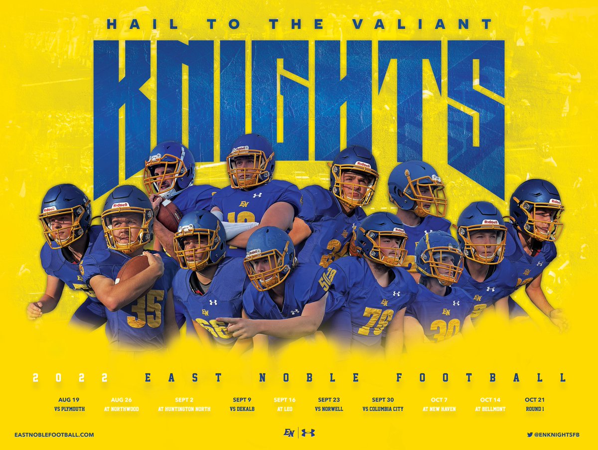 It's time. The Official 2022 ENFB Poster... It's not quite a real Friday Knight yet, but it feels like it. So excited for this journey with a great group of young men!

<a href="/IndianaPreps/">Indiana Preps</a> <a href="/SidelineSwami1/">The Sideline Swami</a> <a href="/Blitz_OTH/">Blitz</a> 
Huge thanks to <a href="/kristianjarrett/">Kristian Jarrett</a> for the incredible work
