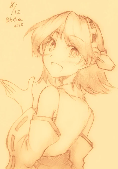 最初に好きになったのは外ハネの髪#艦これ版深夜の真剣お絵描き60分一本勝負#艦これ版真剣お絵描き60分一本勝負_20220812 