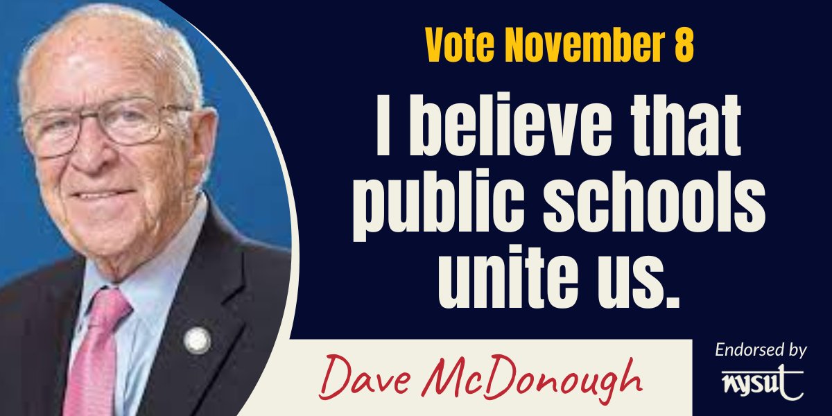 .@nysut is proud to support Dave McDonough. To get involved contact Zach Baum at zach.baum@nysut.org @ZachBaum93 @nysutpacli