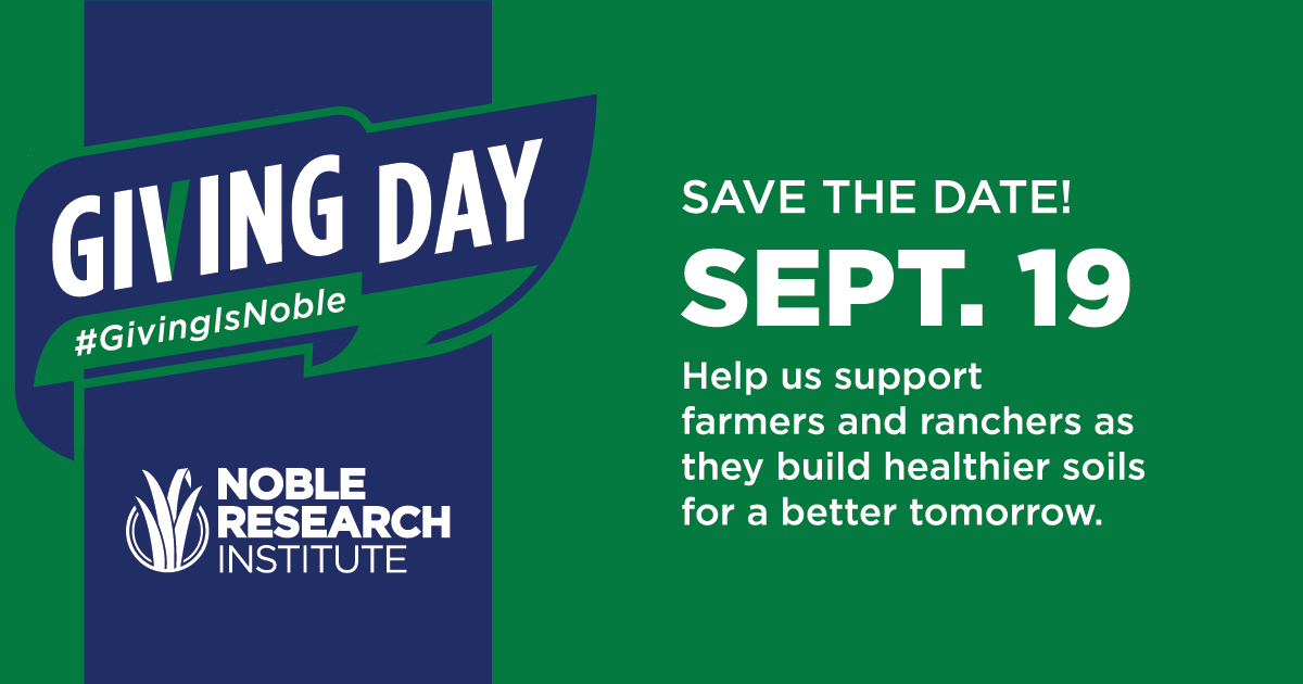 Mark your calendar! Our second annual Giving Day invites donors to join us in our mission to support #farmers and #ranchers on their #regenerative journey to reinvigorate grasslands and leave a legacy for future generations.

#NobleGivingDay #GivingisNoble #BeNoble