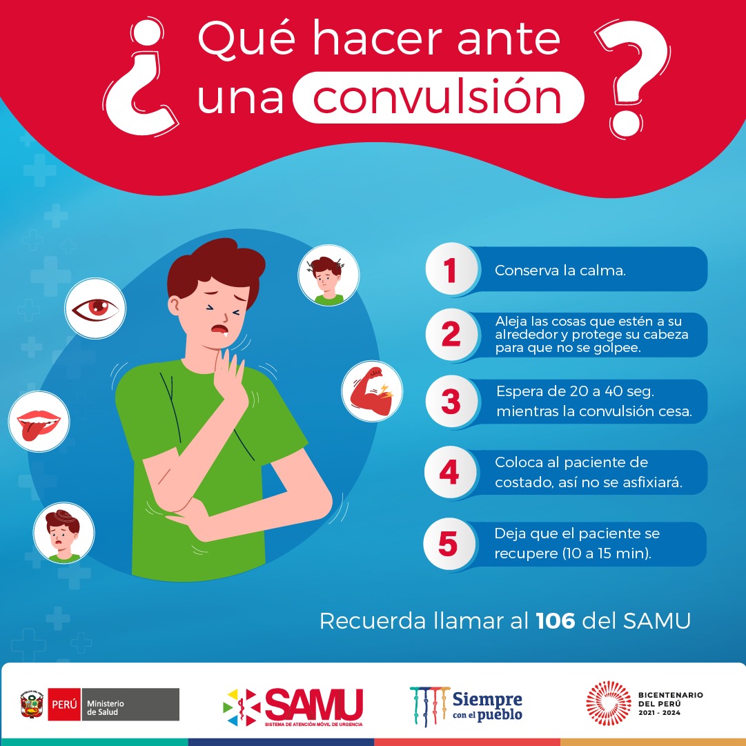 SamuPeruMinsa's tweet photo. #SAMUInforma | Una #convulsión puede ocurrir en cualquier lugar y momento sin previo aviso. Por ello, es importante que conozcas estos pasos. 👇
➡ ️ Comparte y únete a nuestra comunidad. 🚑🩺
#VidasQueSalvanVidas https://t.co/YMmCDxpCi1