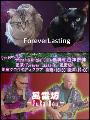 honokaslsa's tweet photo. でもって私はライブ2DAYS
ForeverLasting as 猫神 で #新宿クロウダディクラブ 演奏して参りますー

対バンは猫神のアルバム＆ライブにも参加してくれてますギタリスト @nausera 氏のバンド 風雷坊=FuRaiBou= さんですよろしくお願いしますヽ(｡･ω･｡)ﾉ
台風起きたら通過してないかなぁ(´-`) https://t.co/CR2rfptKz4