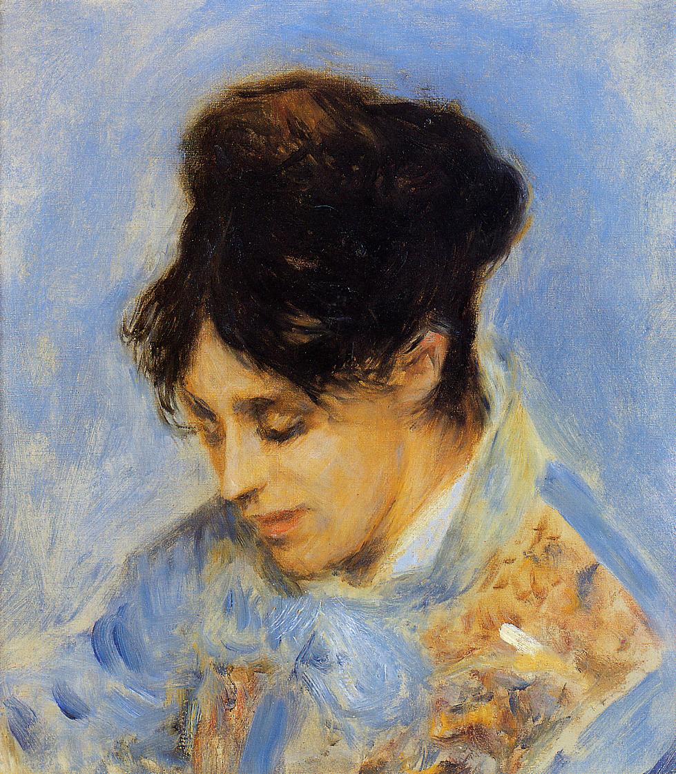 Portrait of Madame Claude Monet, 1872 #impressionism #renoir wikiart.org/en/pierre-augu…