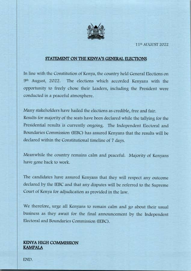 High Commission of the Republic of Kenya in Uganda tweet media