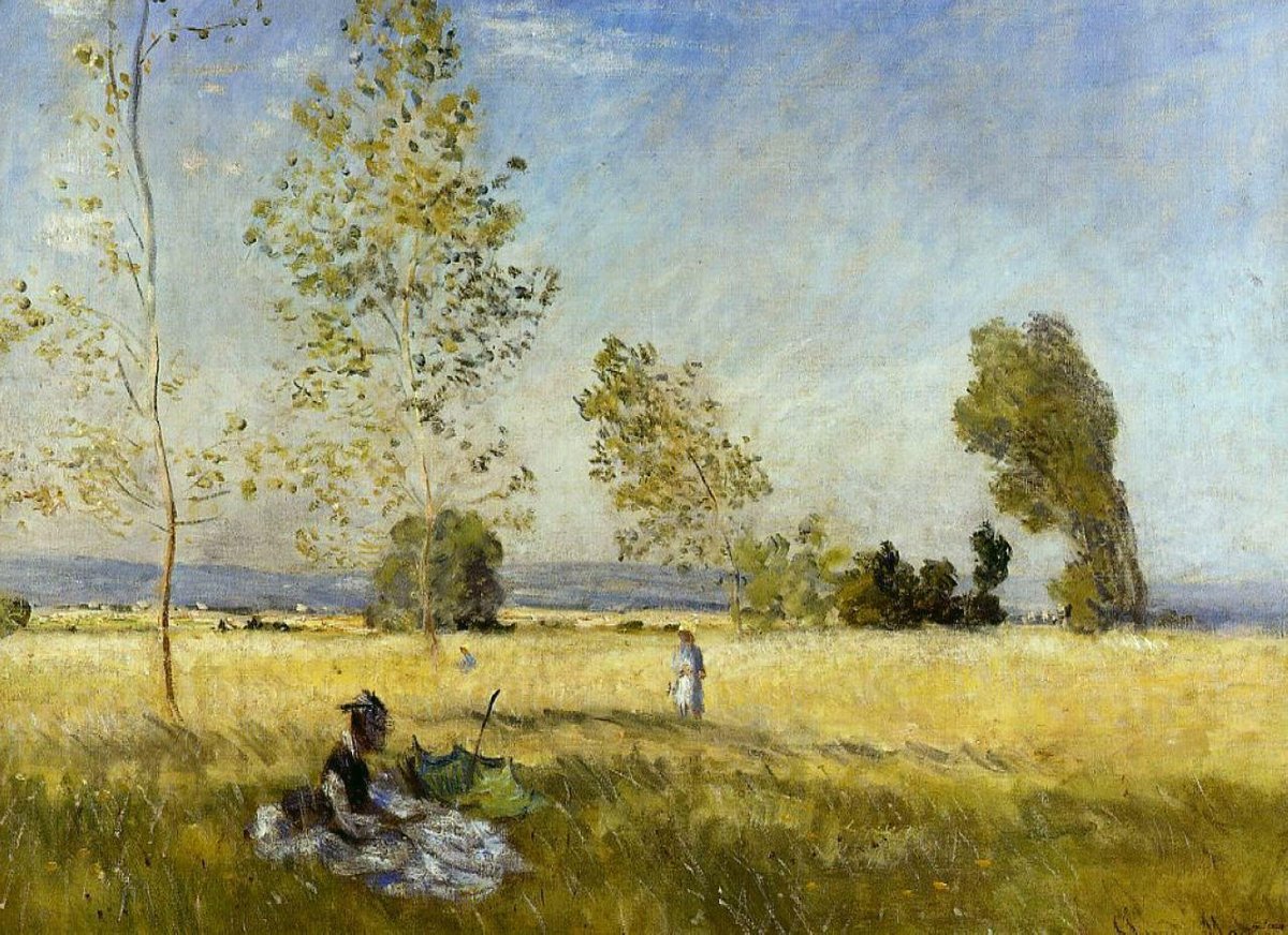 Meadow at Bezons, 1874 #claudemonet #impressionism wikiart.org/en/claude-mone…