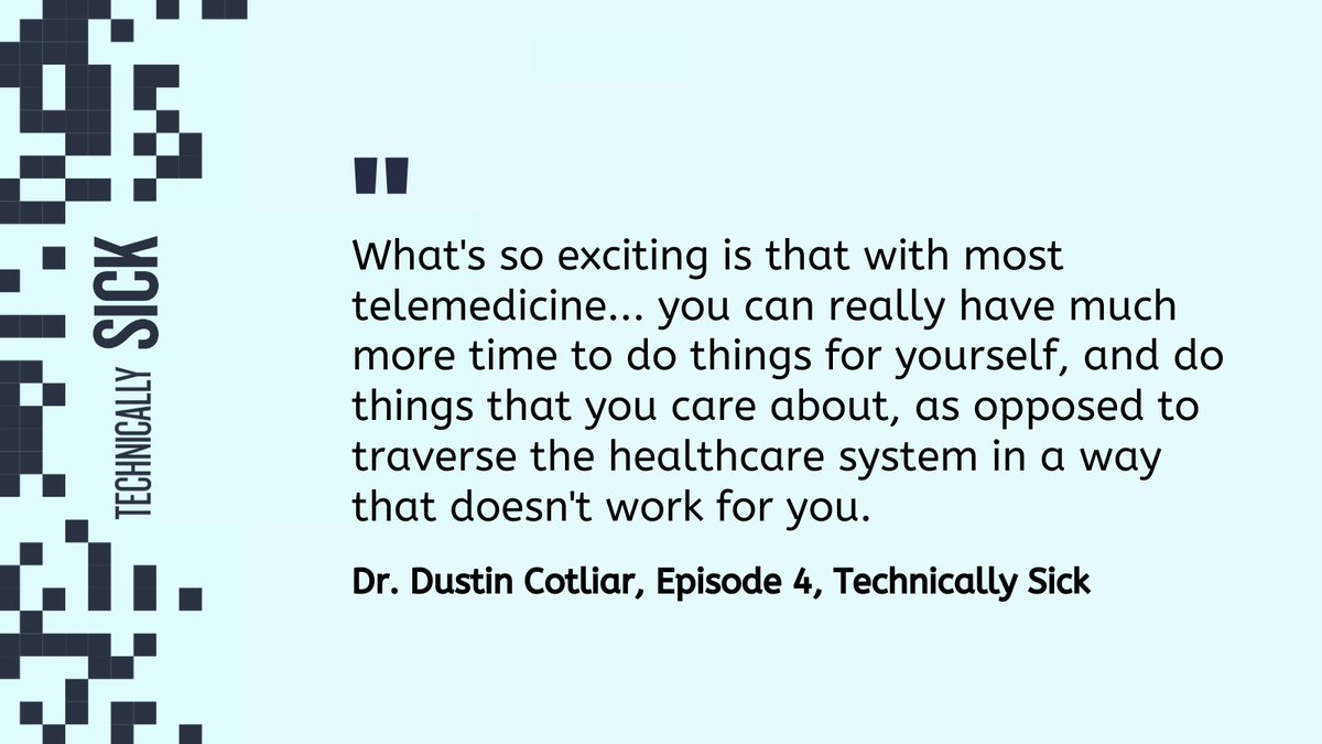 empowereduspod's tweet photo. Quote from @DrDustinMD on Episode 4 of #TechnicallySick. Tune in now at https://t.co/5NDKf37sLZ https://t.co/luxqkeBkOC