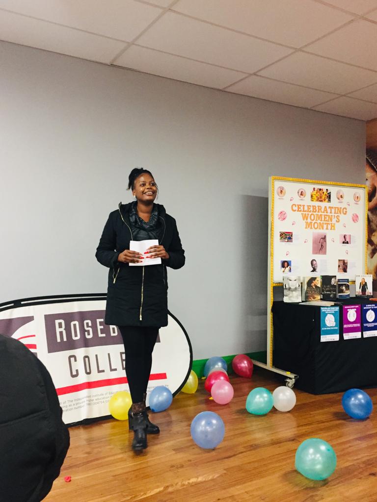 OtlatlaM's tweet photo. Ma'am Lethu Raymond encouraging all  young ladies with her beautiful life journey. 
#RosebankCollegeMegaCampus
#Womenpower 
#Celebratingwomensmonth https://t.co/TP354otlkX