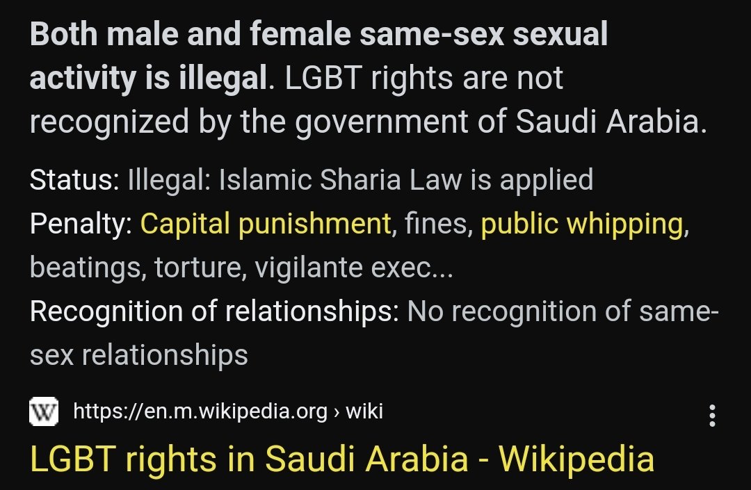 RichardHeartWin's tweet photo. I am being attacked for supporting gay rights. 5 years ago I pointed out that a certain country kills gay people as a matter of law. It's called capital punishment. I've noticed that neither the BBC, dailymail, or this soccer team point out the murdering by state just tweets?  🏳️‍🌈 https://t.co/BUDgCJY20L