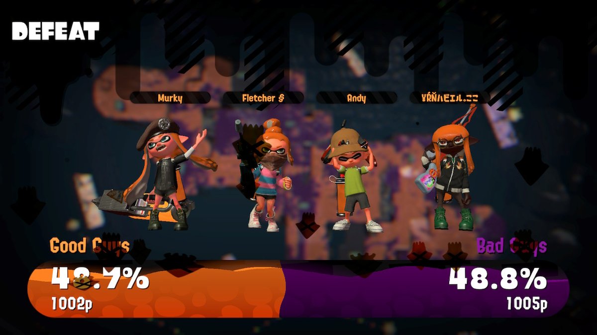 dawn8884's tweet photo. #TurfWar #ToughLoss #Splatoon2 #NintendoSwitch https://t.co/YQ7HPepVRu