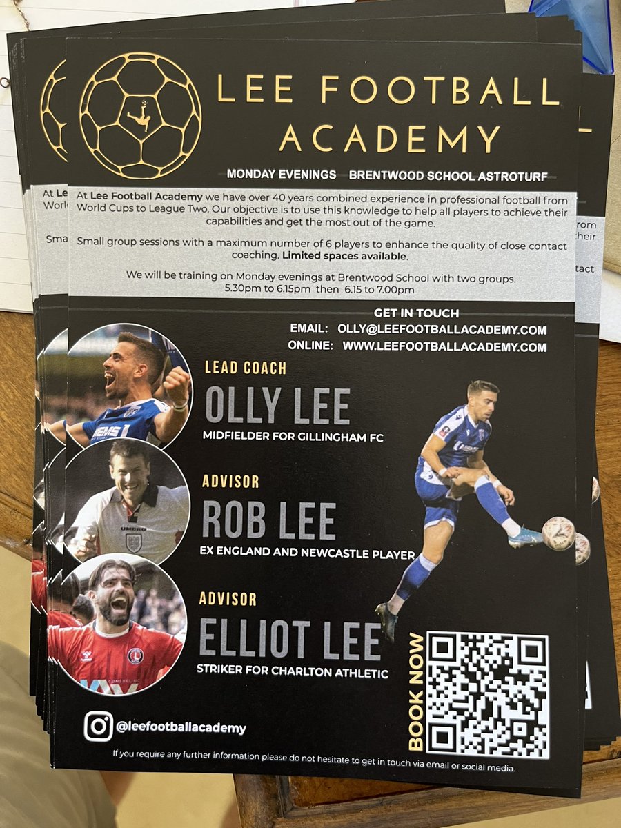 Looking for pro coaching to help improve knowledge, confidence and ability in the game? Lee Football Academy has spaces available noW. leefootballacademy.com #brentwood #footballcoach #footballacademy
