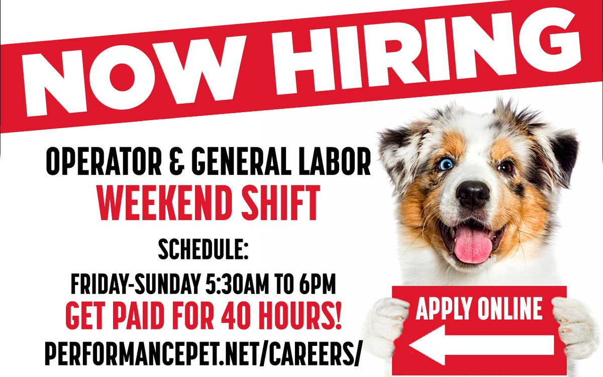 Performance_Pet's tweet photo. Apply today at: https://t.co/66M4yKZHDQ https://t.co/bQ6o1l6ChX
