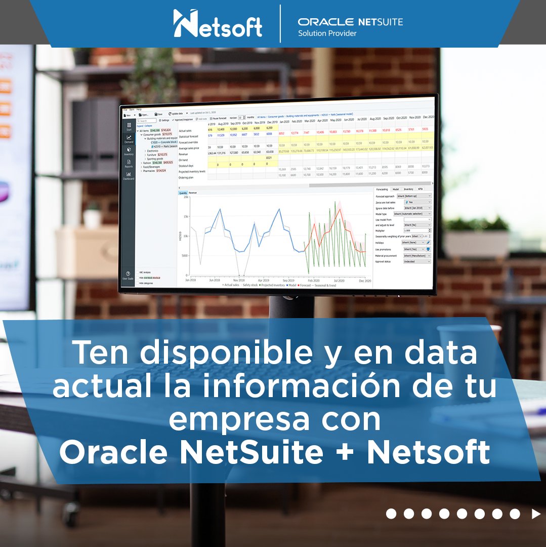 El software #ERP más completo que le proporcionará a tú empresa procesos optimizados, información actualizada y un control total: my.mtr.cool/twpfmbangf 
#Netsoft #Oracle #OracleNetSuite #CRM