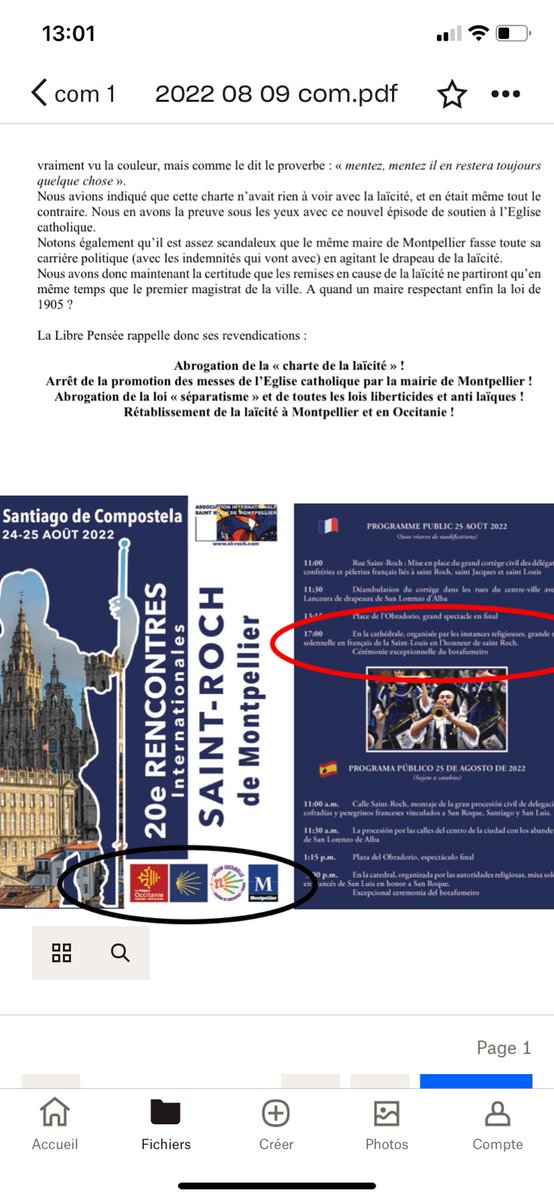 alexiscorbiere's tweet photo. Il est consternant que le Maire de #Montpellier et la présidente de la Région #Occitanie, après tant de postures pseudo laïques, soutiennent et financent des processions et cérémonies religieuses à Montpellier ! 
La Libre Pensée a raison : Respectons la belle loi laïque de 1905 ! https://t.co/pNr9yrPb4D