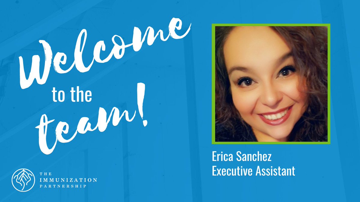 Immunize_USA's tweet photo. We’re happy to welcome the newest addition to our team, Erica Sanchez! Erica overseas the day-to-day operations of our organization and supports our leadership staff. Before joining TIP, Erica was with the TX ACLU and the MD Anderson Cancer Center
#TeamTIP #WereGrowing #Onward https://t.co/lLNqftwJoL