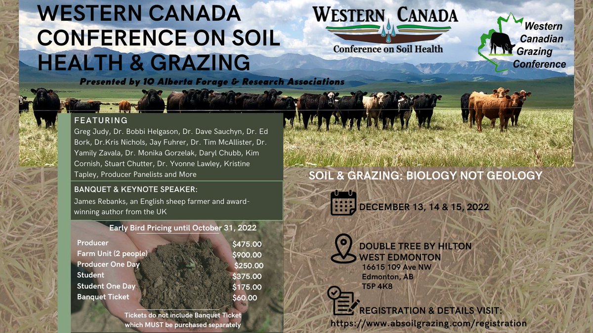 Tickets are selling fast! Be sure to get yours before the early bird deadline! absoilgrazing.com/registration