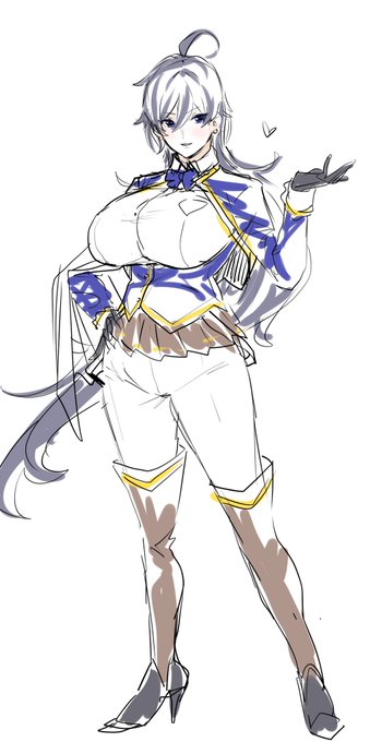 やっぱり・・・イケメン属性を持った爆乳でノマカプが描きたい・・・ 