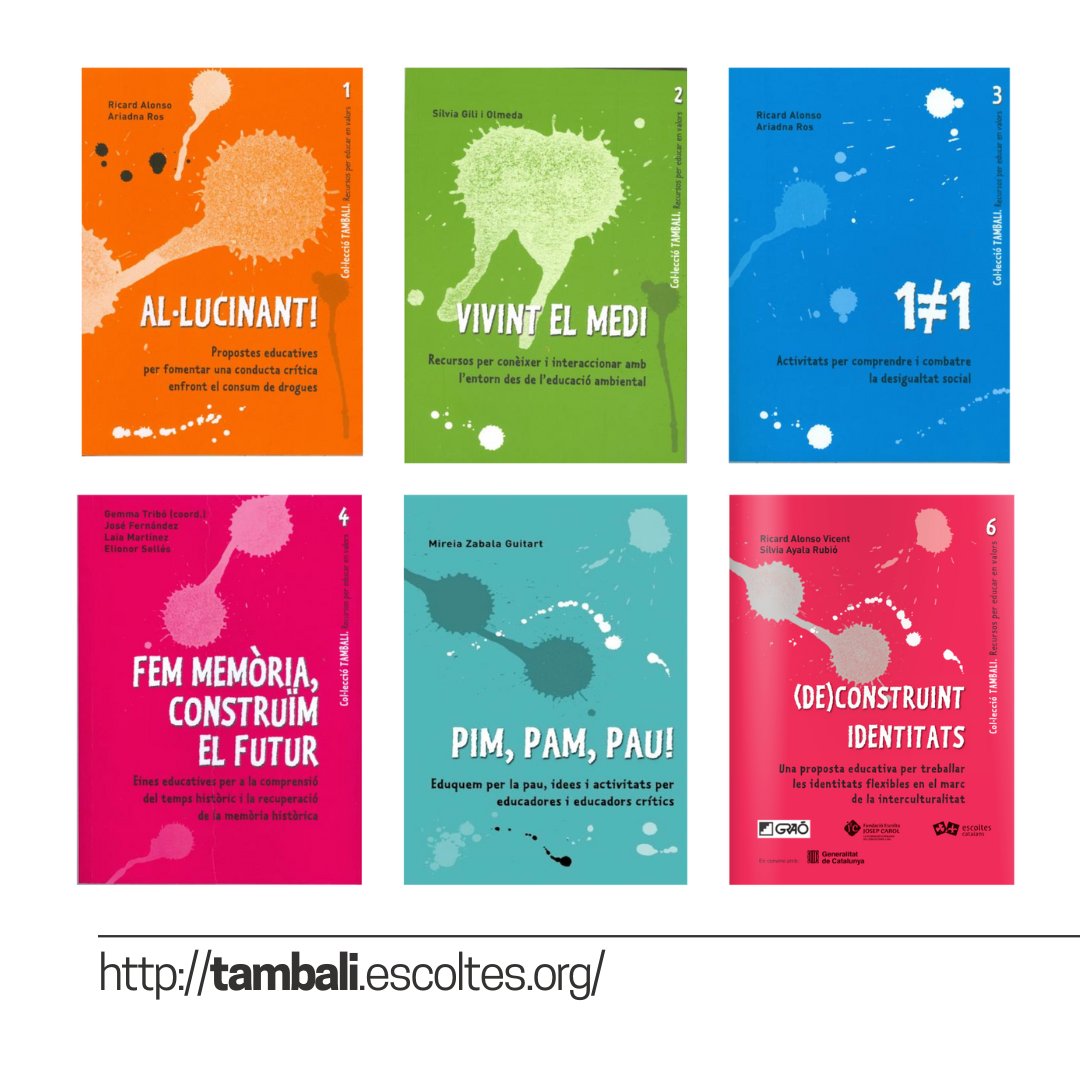 FundacioEJC's tweet photo. Avui parlem de #recursoseducatius 🗂

Coneixes la col·lecció de llibres #Tambali?🧠Pensada
per facilitar la tasca pedagògica als i les educadores

#recursos #pedagogia #educaciolleure
#educarpertransformar #transformaciosocial https://t.co/581hFHBXYT