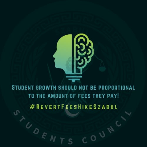 SzabulCouncil's tweet photo. During this period of inflation, the hike in the fees is an attack on the least privileged students, who do not have much resources. It doesn't only target poor people but it'll make the university mire inaccessible.

#RevertFeesHikeSzabul https://t.co/aR064UfmwQ