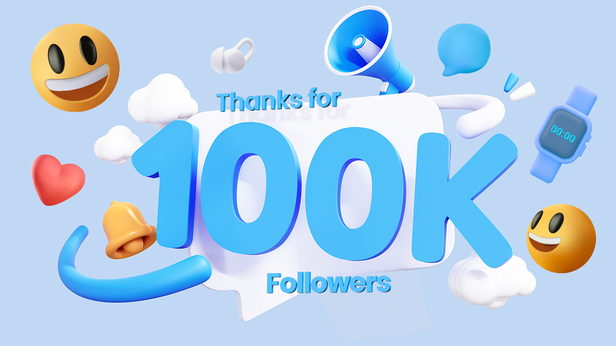 AmazfitGlobal's tweet photo. 100k followers on Twitter! Thank you all so much for your support! To celebrate, we'll choose 3 lucky winners &amp; give each of them an #Amazfit #Zenbuds &amp; an Amazfit #GTS3! ⌚ Check the comments for more info 😉 https://t.co/sOLfEOFRZa