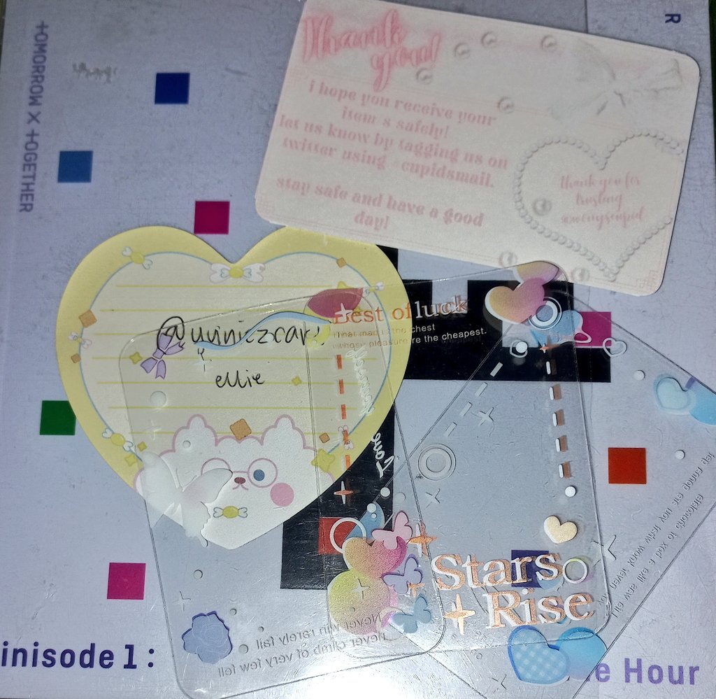 dearlysjy's tweet photo. 🛒💌 | #yuniezcartmails 

┈ 📦 from @wonyscupid

   hello ! txt minisode 1 : blue hour album came home safely ~ thank you sooo much for the free claim &amp; freebies !! 🥰🫶 https://t.co/3k4LL9NYnO