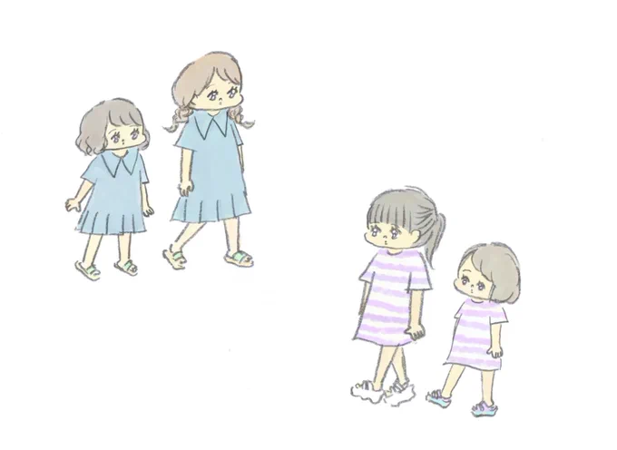 夏休みショッピングセンター姉妹お揃いワンピース率 