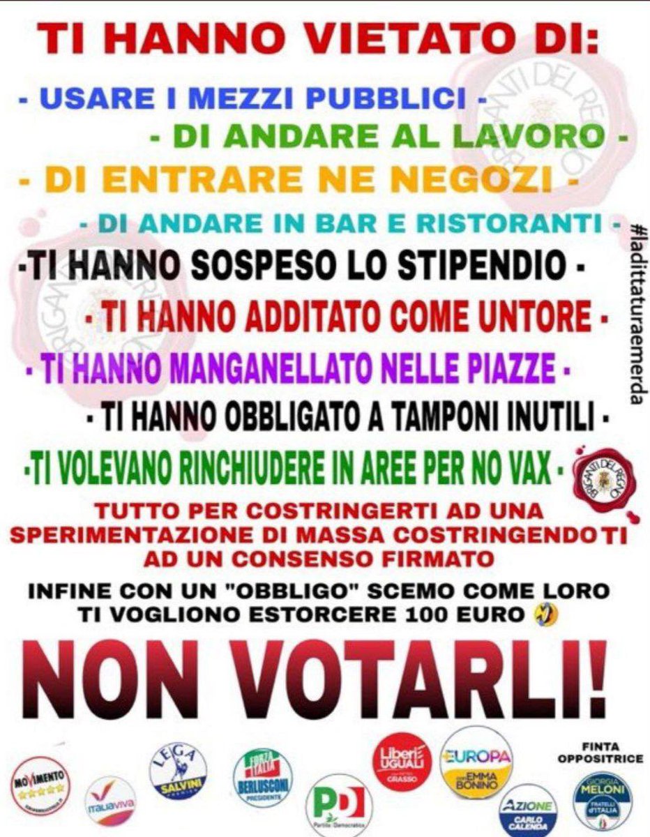 ADA79991318's tweet photo. @Brigante1959 @JeanMartin72 @nzingaretti @pdnetwork #IOOOOI #NON #DIMENTICO๐ข๐ข๐ข๐ข๐ข๐ญ๐ญ๐ญ๐๐๐๐ก๐ก๐ก#IOOOOO #NON #VOTOOOO๐ญ๐ญ๐ญ๐ญ๐๐๐ก๐ก https://t.co/mHbdvrOtx6