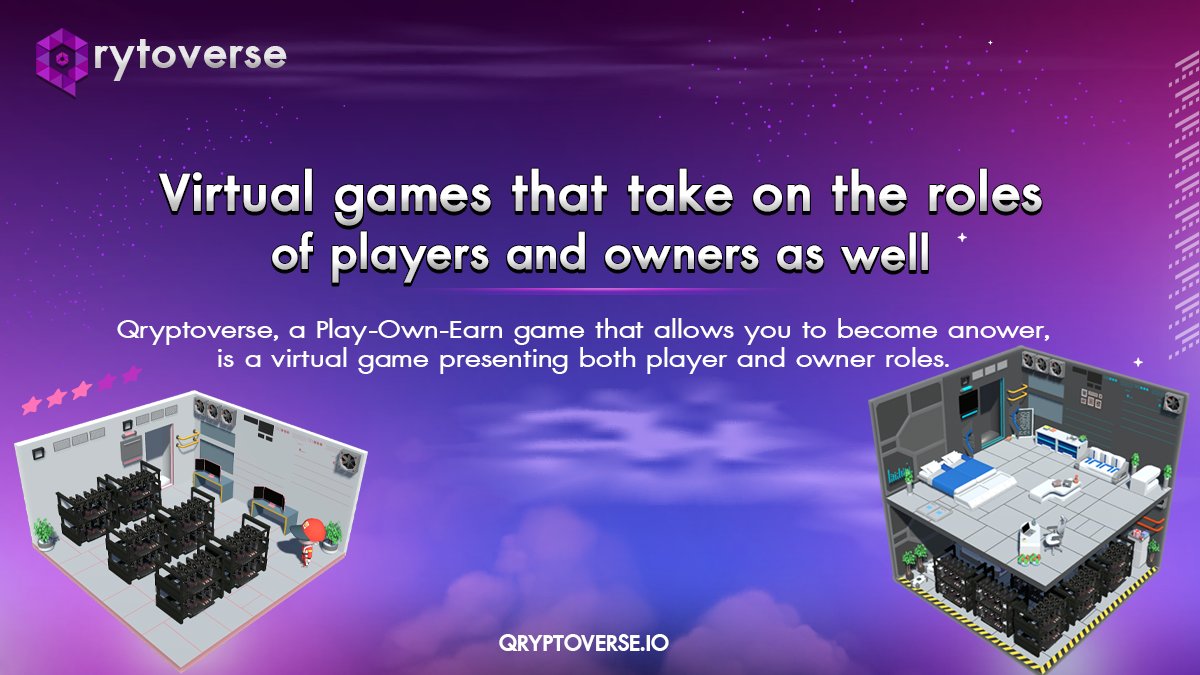 Qryptoverse's tweet photo. Qryptoverse, a Play-Own-Earn game that allows you to become an owner, is a virtual game presenting both player and owner roles.
NFTCollection #NFTgame #Play2Earn #Qryptoverse #POE https://t.co/rNvEoYcood