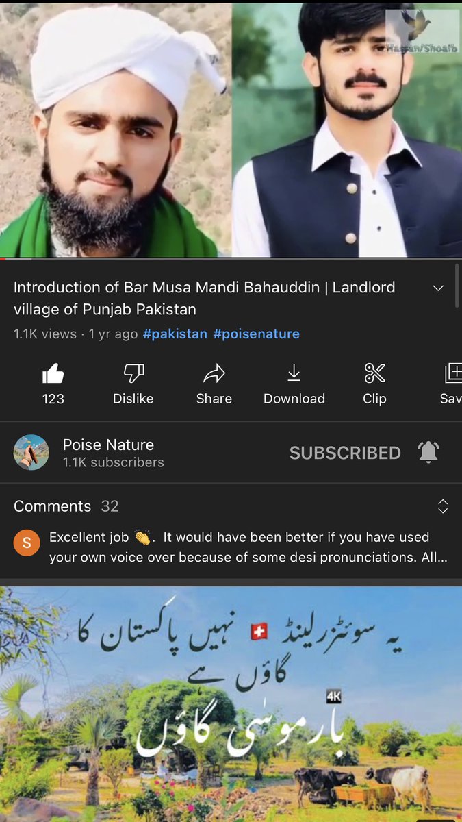 barmusaofficial's tweet photo. Introduction of Bar Musa, Punjab, Pakistan
Must Watch I hope you will be impressed
https://t.co/CMbEozJHPB
#pakistan #barmusa #barmusapakistan #barmusapunjab #shoaibriazbarmusa #twitterpakistan #asia #famous #village https://t.co/9mxslb622u