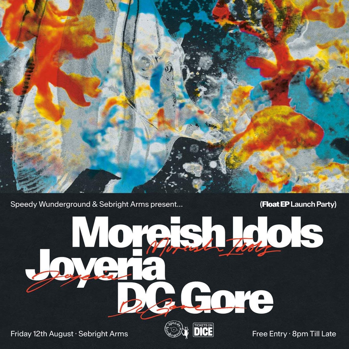 Big free party tonight at <a href="/sebrightarms/">Sebright Arms</a> with @Joyeria_sounds &amp; <a href="/DCGOREMUSIC/">DC Gore</a> - SOLD OUT.