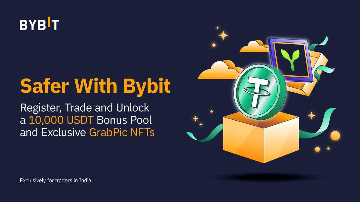 📣 Calling All Crypto Lovers In India

🤩 Register, trade and unlock a 10,000 $USDT bonus pool and exclusive GrabPic NFTs!

👉🏻 Full details here: go.bybit.com/e/9vk53JYDqsb